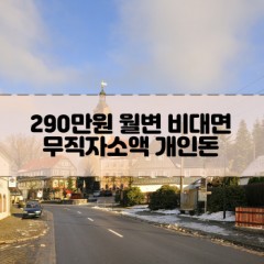 무직자 290만원소액대출 290만원개인돈대출 290만원월변대출 290만원비대면대출 무직자