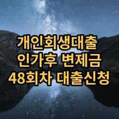 개인회생대출 인가후48회차 개인회생대출 변제금48회차 개인회생중대출 미납금48회차 대출가능한곳