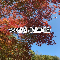 450만원개인돈대출 급전 당일 소액 일수 월변