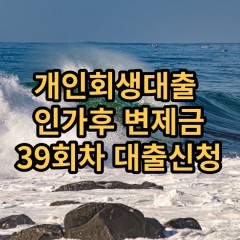 개인회생대출 인가후39회차 개인회생대출 변제금39회차 개인회생중대출 미납금39회차 대출가능한곳