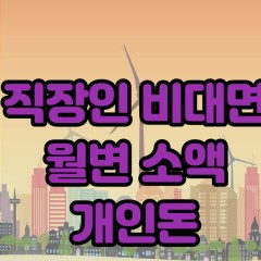 직장인 월변50만원대출 소액50만원대출 개인돈50만원 비대면50만원