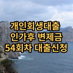 개인회생대출 인가후54회차 개인회생대출 변제금54회차 개인회생중대출 미납금54회차 대출가능한곳