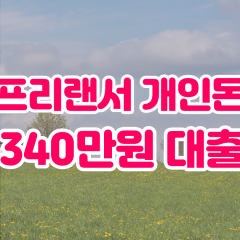 프리랜서 월변340만원대출 소액340만원대출 개인돈340만원 비대면340만원