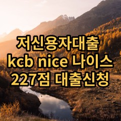 저신용자대출kcb227점, 저신용소액대출nice227점, 저신용비대면대출나이스227점