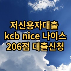 저신용자대출 kcb206점 저신용소액대출 nice206점 저신용비대면대출 나이스206점 신용대출가능한곳