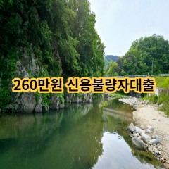 260만원 신용불량자대출 급전 당일 소액 일수 월변