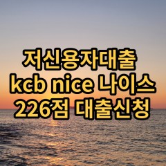 저신용자대출 kcb226점 저신용소액대출 nice226점 저신용비대면대출 나이스226점 신용대출가능한곳