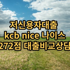 저신용자대출 kcb272점 저신용소액대출 nice272점 저신용비대면대출 나이스272점 신용대출비교상담