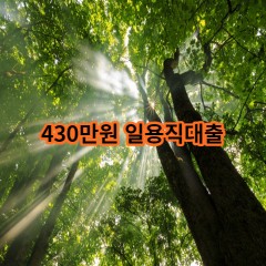 430만원 일용직대출 급전 당일 소액 일수 월변