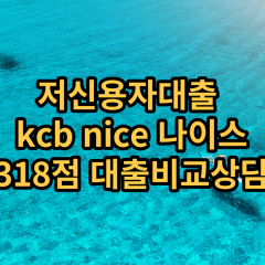 저신용자대출 kcb318점 저신용소액대출 nice318점 저신용비대면대출 나이스318점 신용대출비교상담