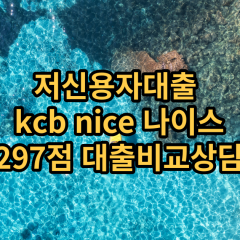 저신용자대출 kcb297점 저신용소액대출 nice297점 저신용비대면대출 나이스297점 신용대출비교상담