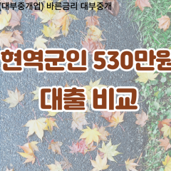 현역군인 비대면530만원대출 개인돈530만원대출 소액530만원 월변530만원