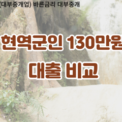 현역군인 비대면130만원대출 개인돈130만원대출 소액130만원 월변130만원