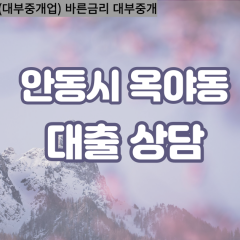 옥야동대부대출 옥야동비대면대출 안동시대부업체 옥야동급전대출개인돈 옥야동소액월변대출