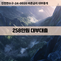 258만원빠른돈 258만원급한대출 258만원당일대출 258만원비대면무방문 258만원비교대출상담